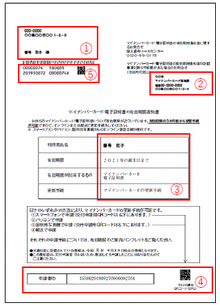 案内状の見本画像